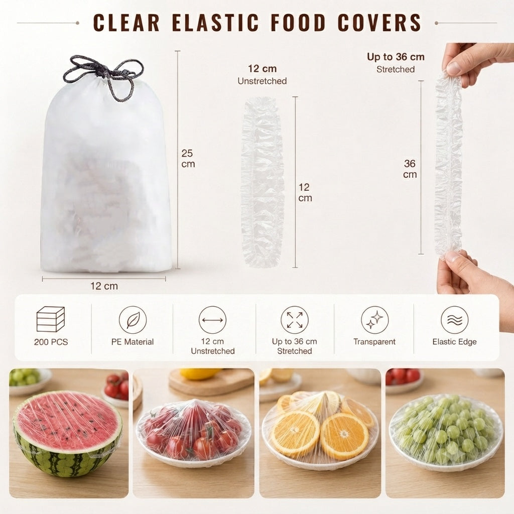 🔥 ÚLTIMO DÍA DE OFERTA|¡Solo quedan 100 unidades! Tapas elásticas desechables aptas para alimentos para cuencos y platos