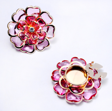 🌸 Clip cubrebotones con perlas y flores