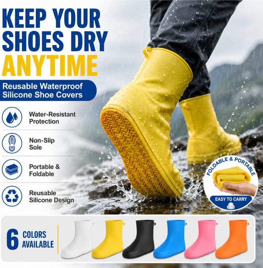 👟💧 Fundas para zapatos de lluvia resistentes — Impermeables, antideslizantes y plegables para aventuras al aire libre