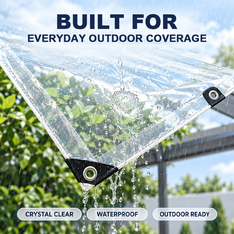 🌧️☀️ Lona impermeable transparente para la lluvia — Espacios al aire libre luminosos y protegidos