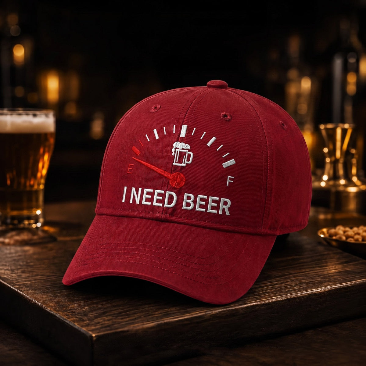 🔥ÚLTIMOS DÍAS 50 % DE DESCUENTO - 🍺 Gorra béisbol bordada «I NEED BEER» – Gorra unisex 🧢