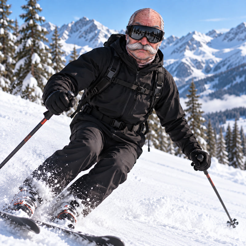 😂🎿 Máscara de esquí divertida y realista — Máscara cómica de invierno de cobertura total