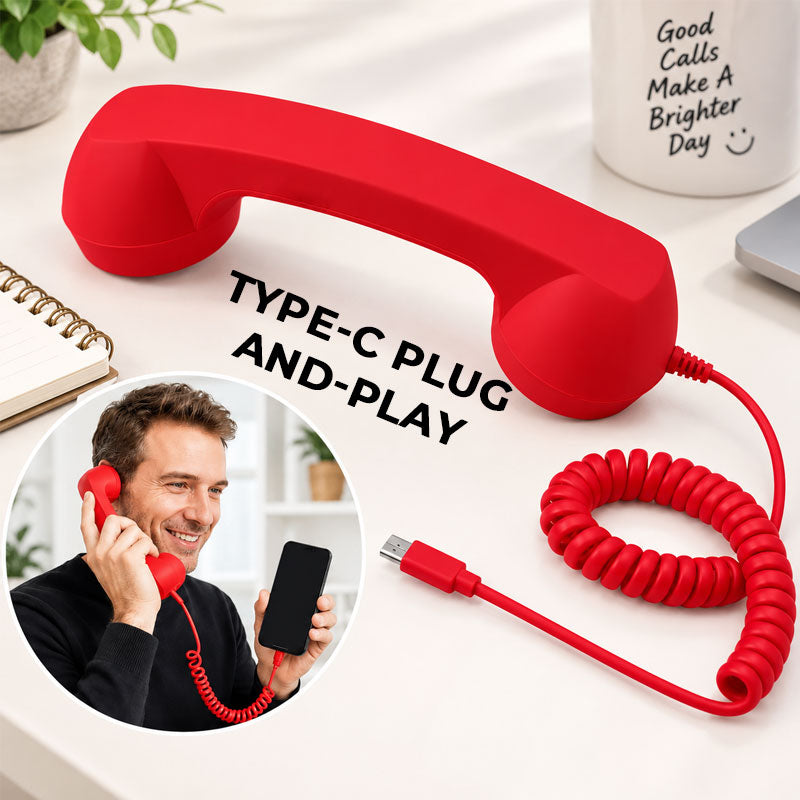 📞 Auricular de teléfono retro para teléfonos con Type‑C