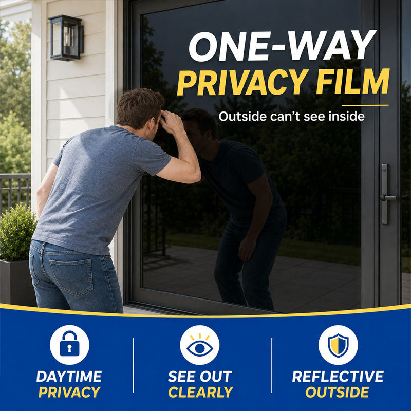 🌞 Lámina de privacidad unidireccional para ventanas – lámina solar aislante térmica para balcón y salón