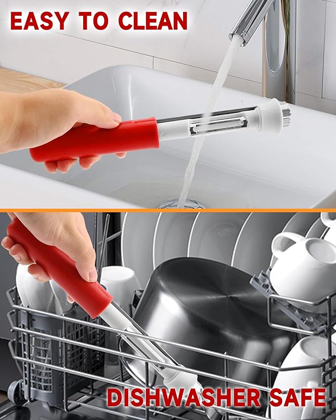 🍎 Herramienta 2‑en‑1 de acero inoxidable para descorazonar manzanas: ¡Extractor de núcleo en un solo movimiento! ✨