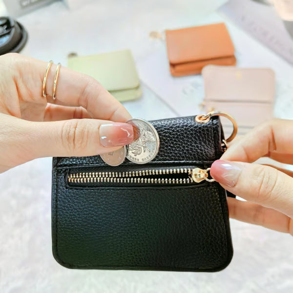 💖¡COMPRA 1 Y LLEVA 1 GRATIS!!💕Cartera corta RFID para mujer – Elegante tarjetero con llavero y monedero