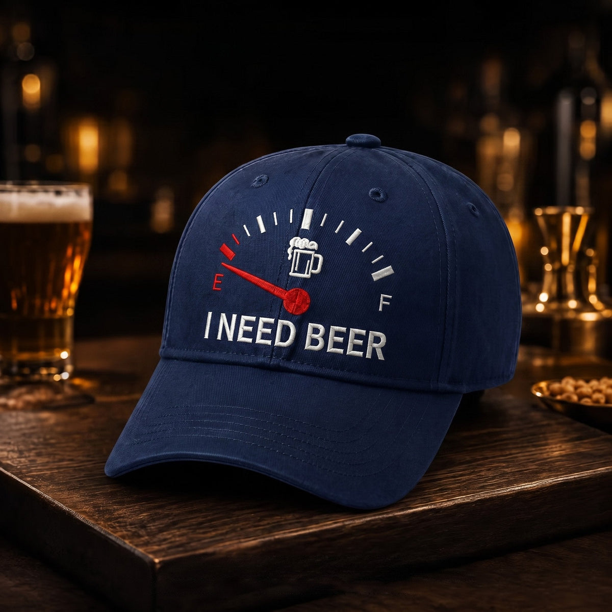 🔥ÚLTIMOS DÍAS 50 % DE DESCUENTO - 🍺 Gorra béisbol bordada «I NEED BEER» – Gorra unisex 🧢