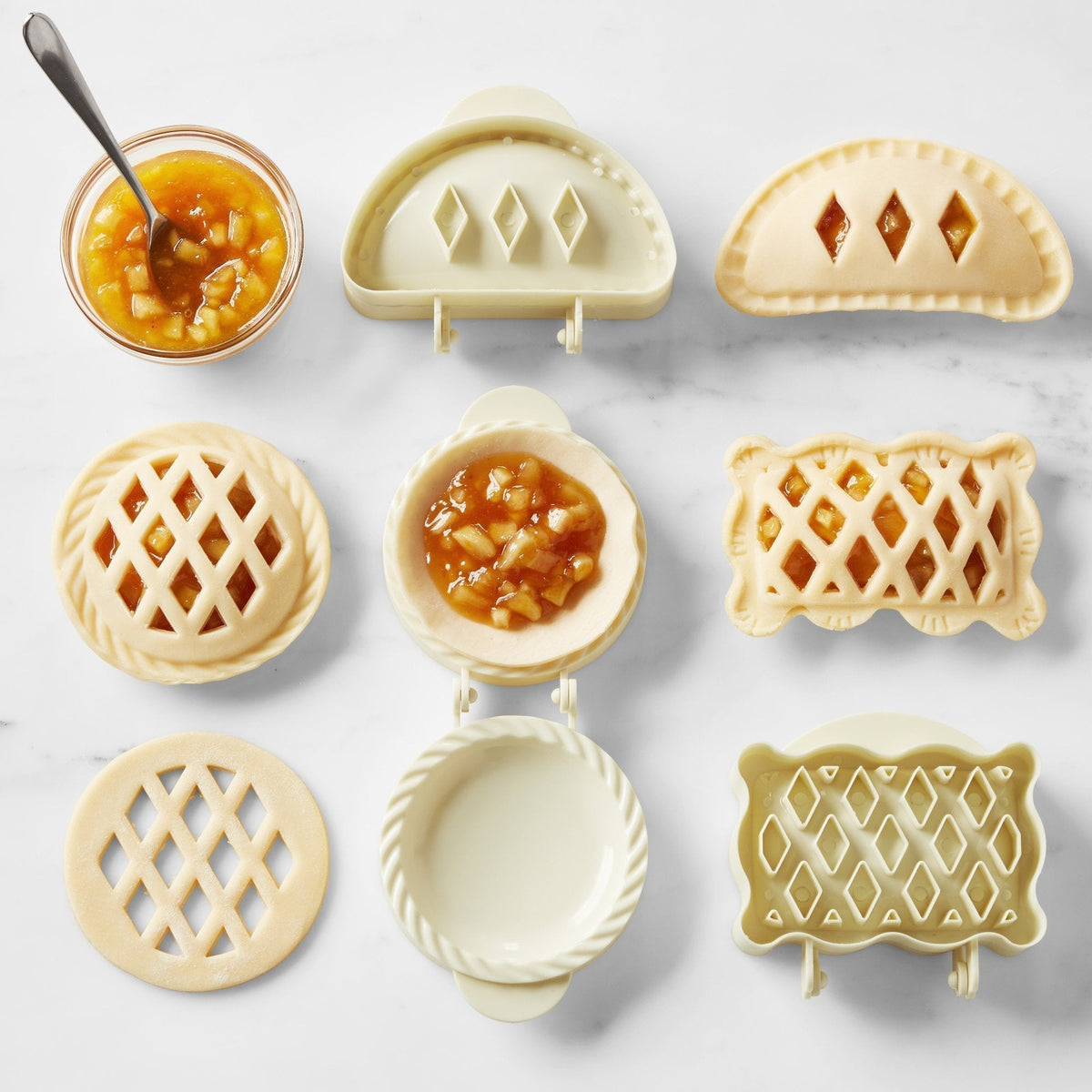 🥧 Juego de moldes para mini empanadillas festivas: ¡Prensa para repostería festiva con sellado de 360°! 🎄