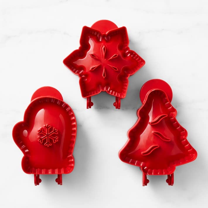 🥧 Juego de moldes para mini empanadillas festivas: ¡Prensa para repostería festiva con sellado de 360°! 🎄