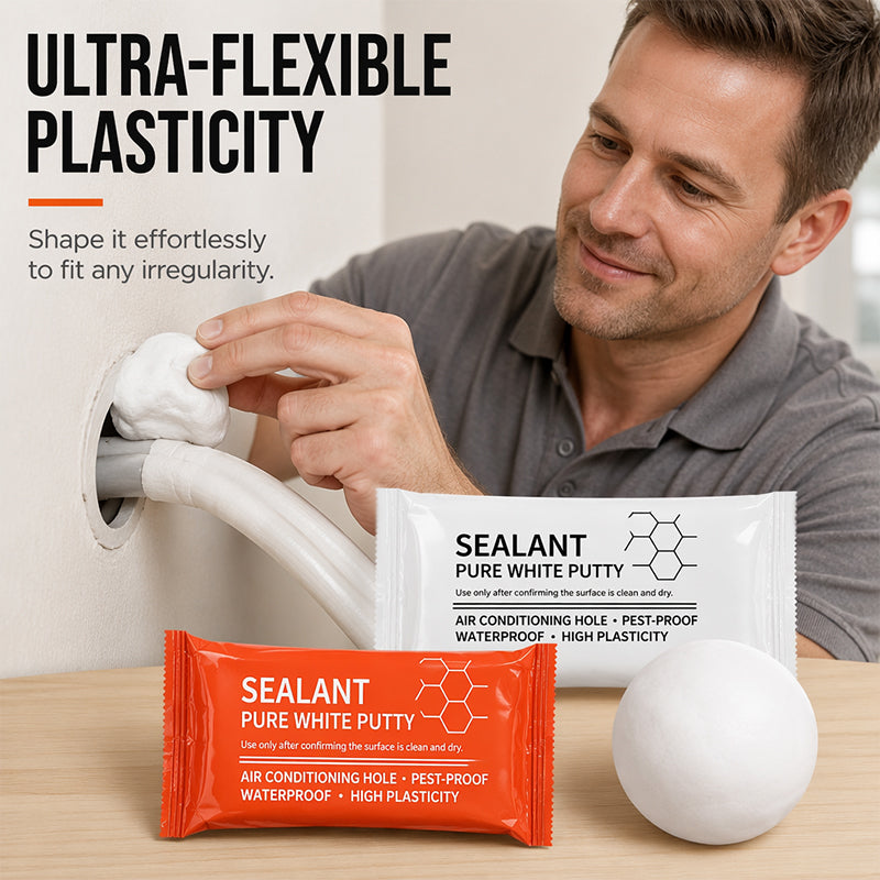 🧱💧 Arcilla impermeable para sellar agujeros en paredes — Sellador flexible para huecos de tuberías, agujeros de aire acondicionado y grietas