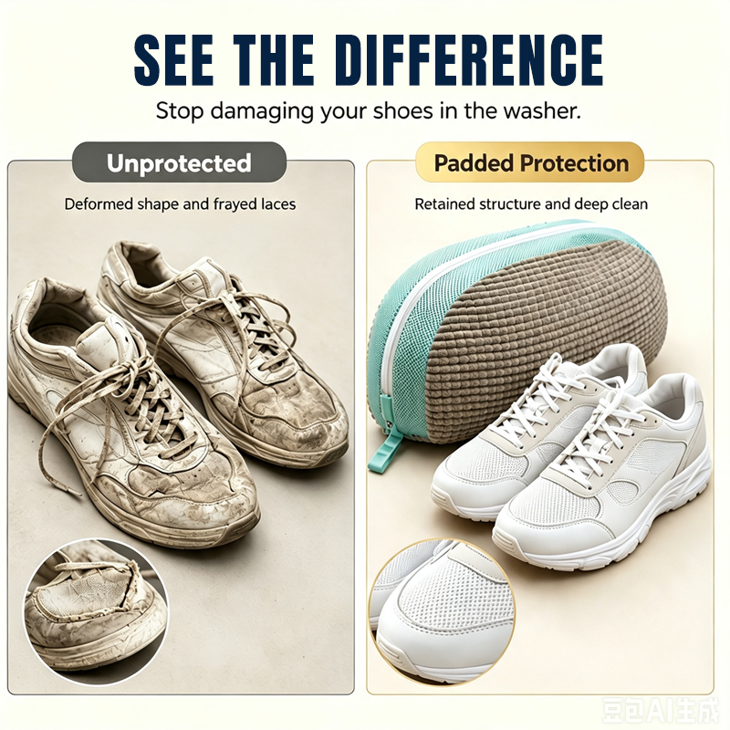👟 Bolsa Protectora de Lavado para Zapatos | Conserva la Forma en Lavadora