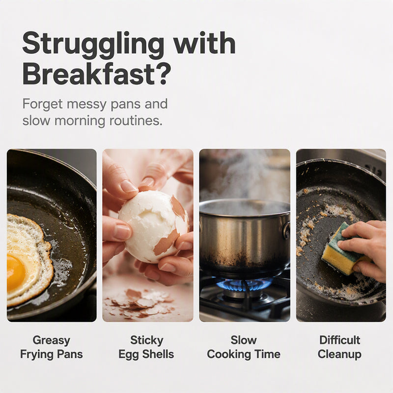 🥚 Cocedor de Huevos para Microondas con Tapa y Asa
