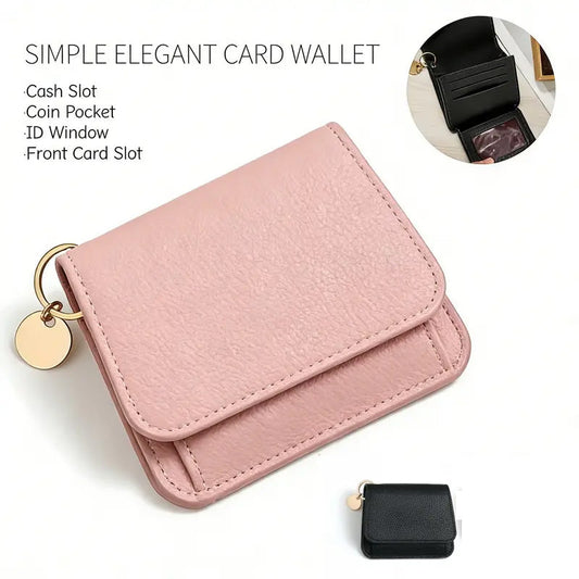 💖¡COMPRA 1 Y LLEVA 1 GRATIS!!💕Cartera corta RFID para mujer – Elegante tarjetero con llavero y monedero