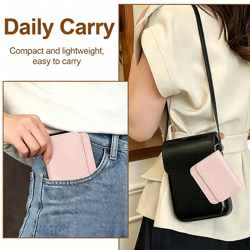 💖¡COMPRA 1 Y LLEVA 1 GRATIS!!💕Cartera corta RFID para mujer – Elegante tarjetero con llavero y monedero